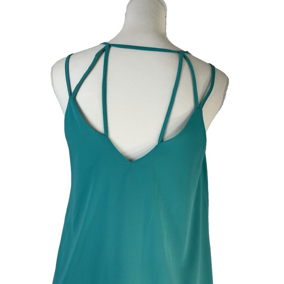 Love Riche Beachy Spring Break Feminine Teal Blue Swing Layered Dress Sz S - Picture 2 of 9